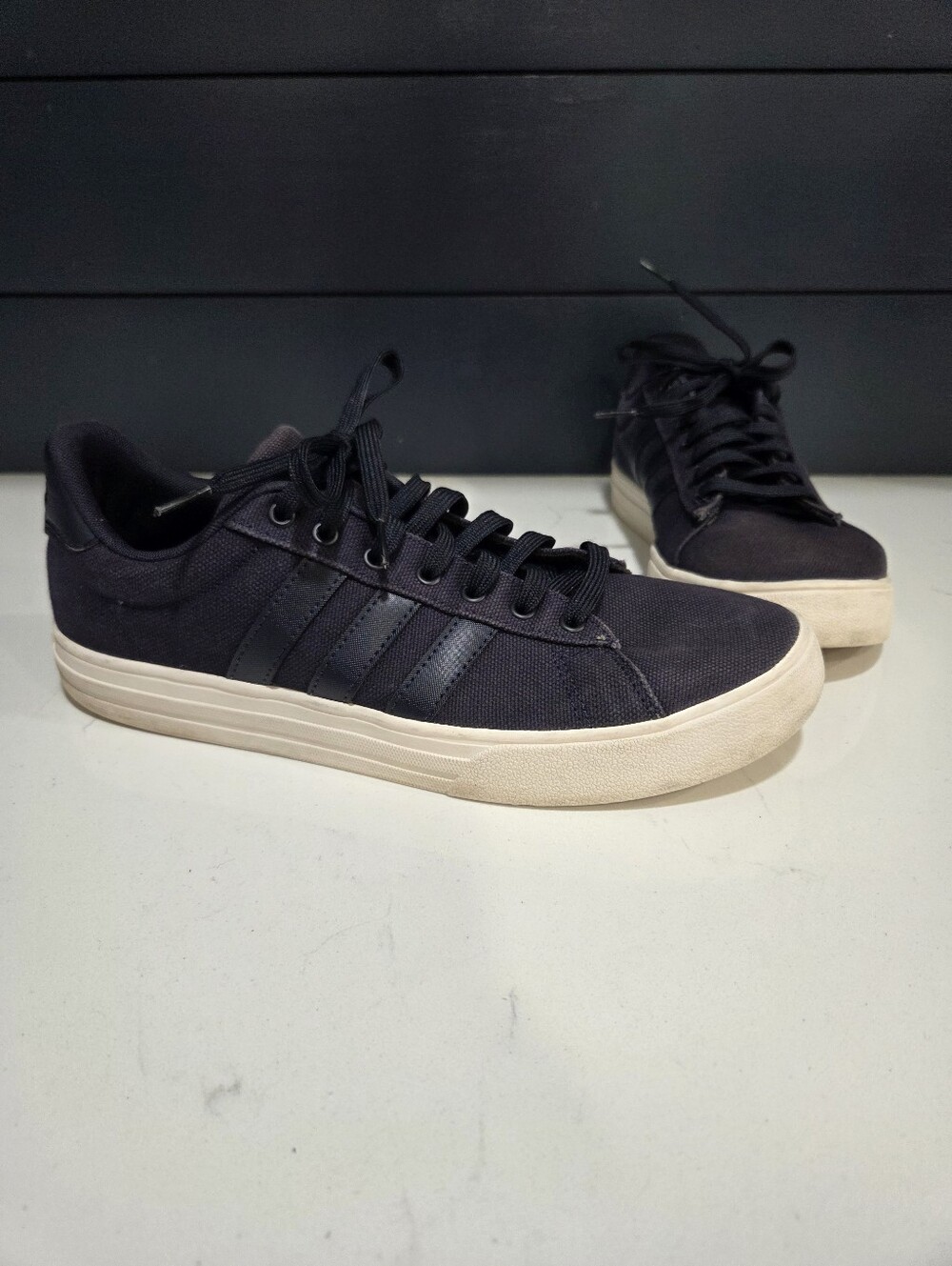 Adidas Daily 2.0 Legend Ink Navy 3 Stripe Low-Top Sneakers Skate Size 10